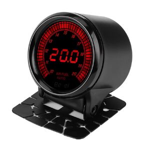 Wideband Uego Afr Sensor Controller Gauge,Air Fuel Ratio Gauge red afr Gauge wideband Fuel Gauge 52mm Black 7 Color Pointer AirFuel Ratio Gauge Auto Car Instrument Accessory