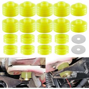 KF04050BK Body Mount Bushing Kit Compatible with Ford F250 F350 Super Duty 1998-2018 2WD 4WD Polyurethane Body Mounts (Yellow)