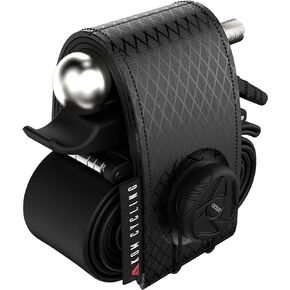 KOM Cycling Mountain Bike Frame Carrier Strap, so You can Carry Your Spare Tube and Puncture Repair Tools with You Everywhere — Most Secure Option on The Market