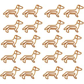 20 PCS Dachshund Shaped Paper Clips, Cute Small Paper Clips,Cute Paperclips Bookmarks Planner Clips,Paper Holder,Office Supplies Gifts