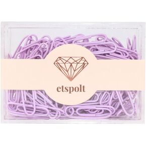 200 Pcs Paper Clips 1.1 Inch Small Paper Clips Colored Paperclips in Clear Acrylic Holder for Bookmark Organize Home Office School Supplies (Pink)