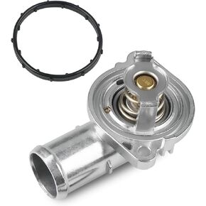 Aluminium Engine Coolant Thermostat Housing Compatible with 2011-2019 Dodge Journey/Grand Caravan, 2011-2016 Chrysler Town & Country, 2011-2014 Dodge Avenger/VW Routan Replacement for 5184570AH