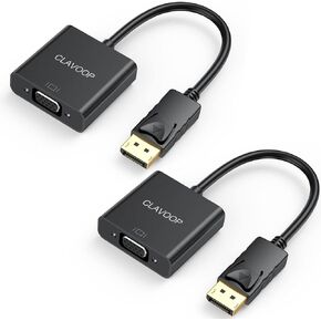 محول DisplayPort إلى VGA 2 حزمة، منفذ عرض DP إلى محول VGA 1080P محول ذكر إلى موصل أنثى لمنفذ DP لسطح المكتب والكمبيوتر المحمول والشاشة والكمبيوتر الشخصي والتلفزيون عالي الدقة in Kuwait