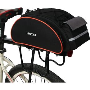 LIXADA Bicycle Rack Bag 13L Waterproof Cycling Bike Rear Seat Cargo Bag MTB Road Bike Rack Carrier Trunk Bag Pannier Handbag