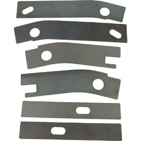 ECOTRIC 6 pc Frame Repair Rusted Shackle Weld Plates Compatible with 1986-1995 Jeep Wrangler YJ Rear