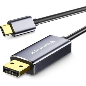 FOINNEX USB-C to DisplayPort, Type-C to Display Port Cable, 4K@60Hz USB C to DP Cord Compatible with 2k@144Hz for MacBook Pro/Air, Surface