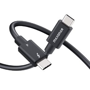 Maxonar [3.3Ft] Thunderbolt 4 Cable, Intel Certified, Active Thunderbolt 4 Cable 40Gbps with 8K Display and 100W Charging Compatible with Thunderbolt 4/3