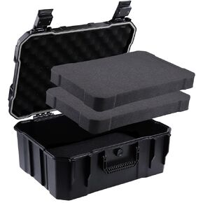 Waterproof Dry Box Case Waterproof Containers Waterproof Box for Kayak & Boat Dry Storage Box Tool Box Organizer Toolbox with Foams