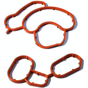 Oil Filter Housing Gasket Set 11427508970 11427508971 Compatible for BMW E46 E60 e82 E84 E87 E88 E90 E92 N46 (11427508970 11427508971)