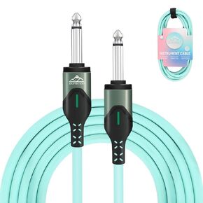 EASTROCK 1/4 Inch TRS Guitar Instrument Cable 10 Ft Straight to Straight Guitar Cord for Electric Guitar, Bass, AMP, Keyboard, Speaker, Mixer(10 Foot Black)