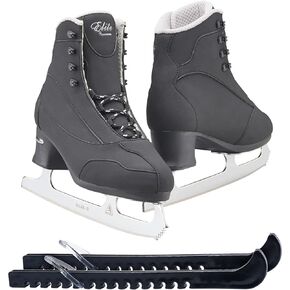 Jackson Ultima Softec Elite/Nova Figure Ice Skates for Men/Boys with Mark-II Blades Bundle with Skate Guards, Just Launched 2023