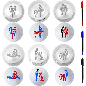 9 Pack Golf Ball Marker,Golf Ball Marker Stencil,Golf Ball Stamp Stencil,Golf Ball Alignment Marking Tool,Personalized Golf Ball Markers,Golf Ball Markers For Putting Green,Must Have Golf Accessories in Kuwait