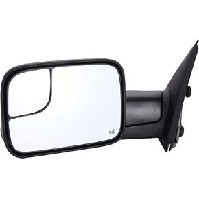 Towing Mirrors Replacement Fit for 02-08 DodgeRam 1500 for 03-09 Dodge Ram 2500 3500 Pickup Truck Power Heated Tow Folding Side View Mirror Driver Side