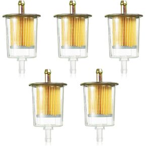 3/16" 5mm-6mm Fuel Filters, 10Pcs Gas Inline Fuel Filter with Magnet for Go Karts ATV Gasoline Powered Generator Lawn Mowers Scooters Motorcycle Windshield Washer Line and Other Small Engines