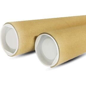 GIEHOUGRIO 2 Pack Mailing Tubes with Caps for Poster, Artwork Storage, Shipping Blueprints, 2 inch x 12 inch