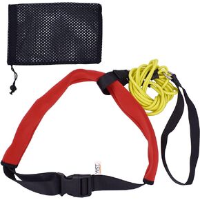 YYST Swim Bungee Training Belt Swim Resistance Belt Swim Exerciser Belt Swim Tether (One Waist Belt, One Bungee Cord, One Loop), with YYST Storage Mesh Bag
