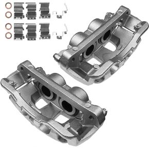A-Premium Disc Brake Caliper Assembly with Bracket Compatible with Select Ford Models - For F-250 Super Duty 2013-2020, F-350 Super Duty 2013-2019, F-450 Super Duty 2013-2015 - Front Side