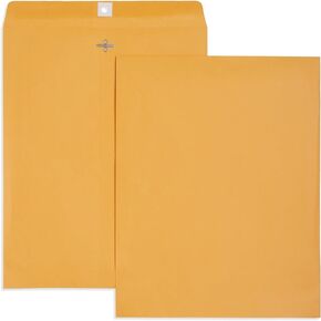 Blue Summit Clasp Envelopes, 11.5 x 14.5-Inch, Kraft, Gummed Seal, 100 Envelopes