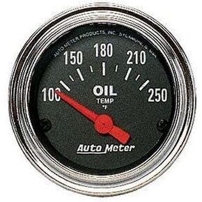 Auto Meter 2542 Traditional Chrome Electric Oil Temperature Gauge