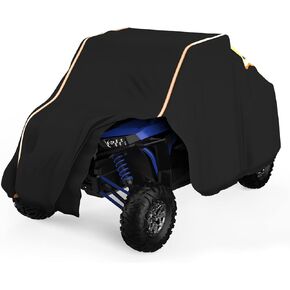 UTV Cover KEMIMOTO Heavy Duty Cover Compatible with Polaris RZR, Can-Am Maverick, Kawasaki TERYX4, CFMOTO Zforce, Viking & YXZ1000R 2-3 Seater SXS Cover with Reflective Strip All Weather Protection