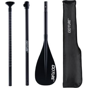 Goture Kids Sup Paddle, 3 Piece Floating Sup Paddle with Storage Bag, Adjustable Youth Kayak Paddle, 50.8''-67.3'' Kids Paddle Board Paddle, Nylon/Carbon Blade & Carbon Fiber and Fiberglass Shaft
