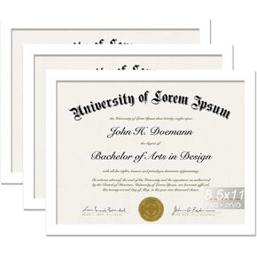 Black 8.5 x 11 Frame Display 8.5 by 11 Document Certificate Diploma Wall and Tabletop - 1 Pack