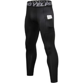 TopTie Mens Compression Pants, Cool Dry Athletic Pants, Workout Running Leggings
