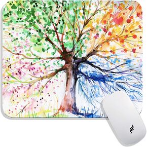 Hokafenle Square Mouse Pad, Smooth Premium-Textured Mouse Mat Thick, Computer Mousepad for Wireless Mouse, Non-Slip Base(9.5 x 7.9 Inch, Sunflower Gold)