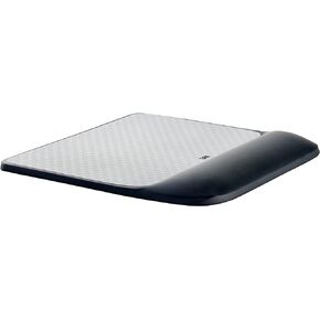 3M Precise Mouse Pad with Gel Wrist Rest, Soothing 3M Gel Technology and Satin Smooth Cover for All Day Comfort, Optical Mouse Performance and Battery Saving Design (MW85B), Extended, Black