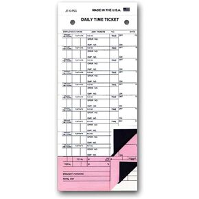Daily Time and Job Ticket - 10 Labels per Sheet (3-Part) (Form JT-10-PSG) (500 per Box)