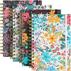 Spiral Notebook, B5 Lined Journal for Women, Hardcover Spiral Journal with 2 Pockets, College Ruled Notebooks, Cute Notebook for Office, School Supplies, Gifts (160 Pages, 7.48" x 10")