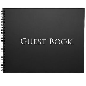 Iconikal Hardcover 1,260 Name Guestbook, Charcoal, 10 x 8 inches Record Guests Names Address Contact Information from Special Occasions
