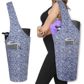 Yoga Mat Bag - Long Tote with Pockets - Holds More Yoga Accessories - Yoga Bag Fit Most Size Mats - Yoga Mat Carrier