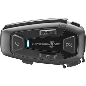 Interphone Cellularline, Intercom for Motorcycle with Mesh Communication, Model U-Com 8R, Up to 24 Riders, Distance 1.6 Km, Range 18 hours, Compatible with Sena, TFT and GPS, Waterproof, Universal