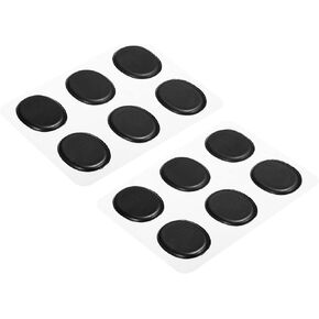 MECCANIXITY Drum Dampeners Gel Pads Silicone Drum Silencers Drum Dampeners Moon Gels Black 31x25x2.8mm for Drums Cymbals Tone Control Pack of 12