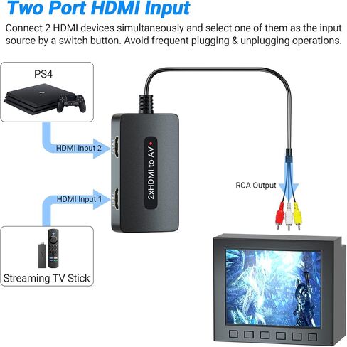 4K HDMI to Component Converter with Scaling Function, HDMI to YPbPr Converter Support 4K/60Hz Input, Support 480i/576i Component Output, Compatible with DVD/PS3/PS4/PS5/Amazon Fire TV Sticks in Kuwait