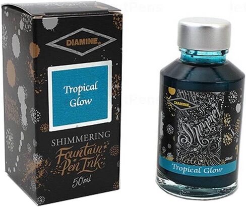 Diamine Fountain Pen Bottled Ink, 50ml - Shimmering Tropical Glow in Saudi Arabia