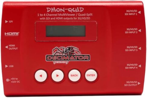 Decimator DMON-Quad 4-Channel 3G/HD/SD-SDI جهاز عرض متعدد سبليت رباعي مع مخرجات HDMI in Kuwait