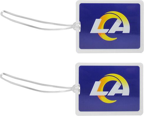 NFL Los Angeles Rams Vinyl Luggage Tag, 2pk, Blue, F2LT130, One Size in Saudi Arabia