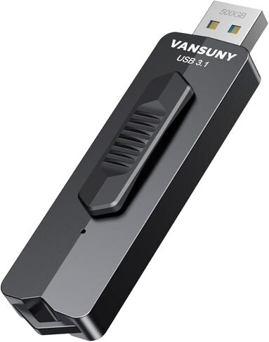 Vansuny 250 جيجابايت USB 3.1 SSD خارجي محمول، 430 ميجابايت/ثانية عالي السرعة USB C Mini Metal محرك أقراص الحالة الصلبة الخارجي المحمول للكمبيوتر الشخصي والكمبيوتر المحمول والهواتف والمزيد in Kuwait