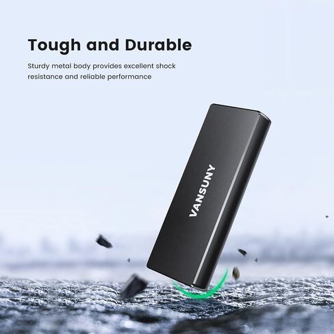 Vansuny 250 جيجابايت USB 3.1 SSD خارجي محمول، 430 ميجابايت/ثانية عالي السرعة USB C Mini Metal محرك أقراص الحالة الصلبة الخارجي المحمول للكمبيوتر الشخصي والكمبيوتر المحمول والهواتف والمزيد in Saudi Arabia