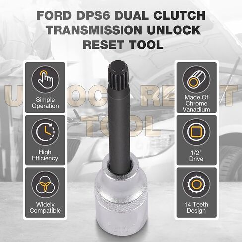 أداة إعادة ضبط ناقل الحركة المزدوج DSG 1/2 بوصة محرك DPS6 محرك القابض الكهروميكانيكي أداة فتح الوحدة المتوافقة مع قابض Ford DSG 6 سرعات DPS6 6DCT250 مع 14 سنًا in Kuwait