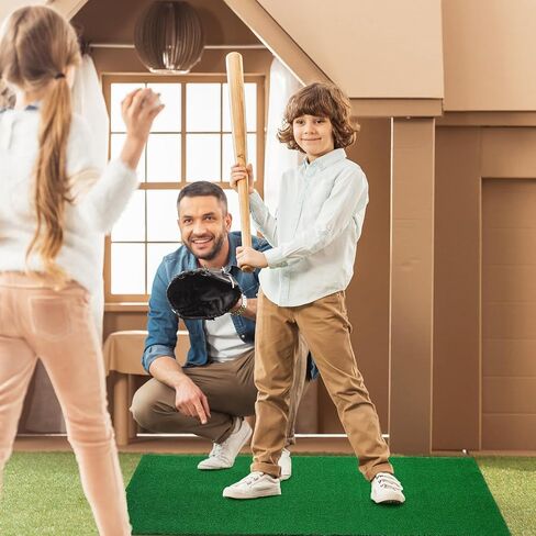 Baseball Softball Training Batting Mat 5.97 x 2.36 ft Heavy Duty Hitting Mat Softball Training Equipment for Indoor Outdoor Floors Garage Backyard Training, Green in Saudi Arabia