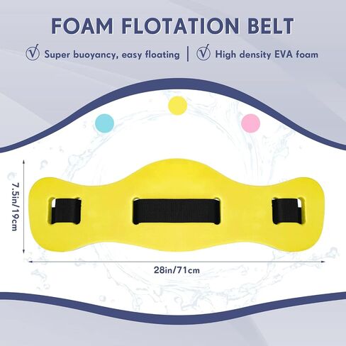 Honoson 6 Pcs EVA Foam Swimming Belt Deluxe Floating Belt Water Pool Aerobics Equipment Exercise Swim Flotation Aid for Adult Kids Training Low Impact Workout Physical Fitness in Saudi Arabia