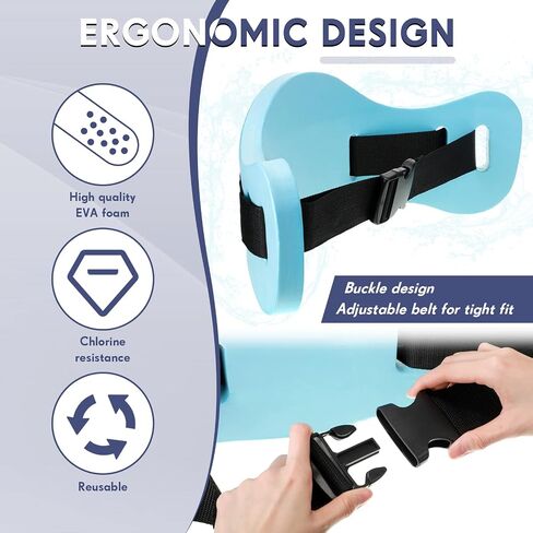 Honoson 6 Pcs EVA Foam Swimming Belt Deluxe Floating Belt Water Pool Aerobics Equipment Exercise Swim Flotation Aid for Adult Kids Training Low Impact Workout Physical Fitness in Saudi Arabia