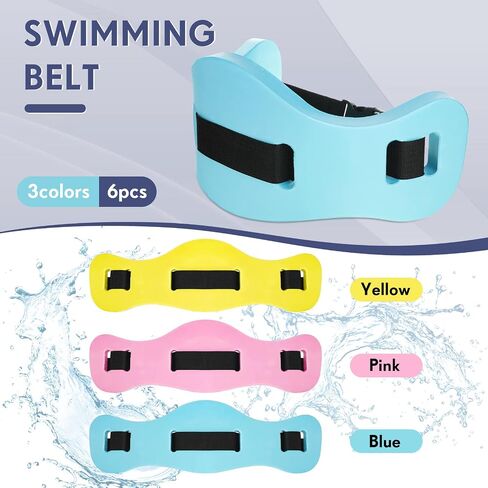 Honoson 6 Pcs EVA Foam Swimming Belt Deluxe Floating Belt Water Pool Aerobics Equipment Exercise Swim Flotation Aid for Adult Kids Training Low Impact Workout Physical Fitness in Saudi Arabia