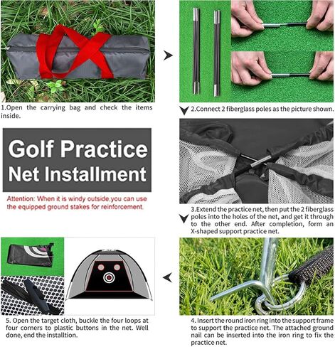 Golf Chipping Net for Backyard Driving Golf Practice Net Golf Hitting Net with Target Cloth and Carrying Bag in Saudi Arabia