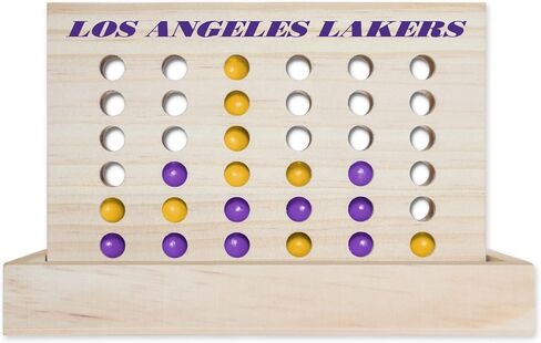 Rico Industries NBA Wooden 4 in a Row Board Game Line up 4 Game Travel Board Games for Kids and Adults in Saudi Arabia