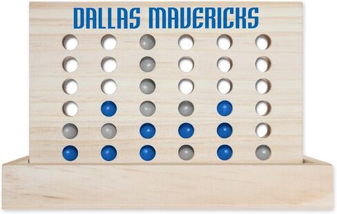 Rico Industries NBA Wooden 4 in a Row Board Game Line up 4 Game Travel Board Games for Kids and Adults in Saudi Arabia
