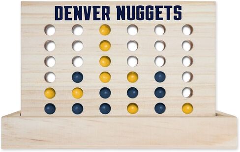 Rico Industries NBA Wooden 4 in a Row Board Game Line up 4 Game Travel Board Games for Kids and Adults in Saudi Arabia
